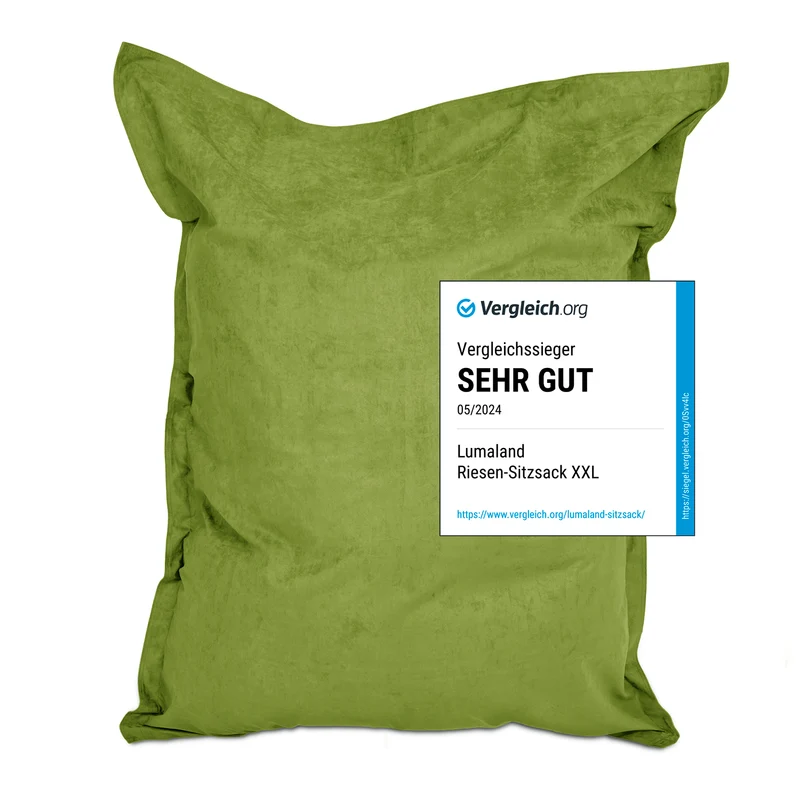 XXL Microvelours Sitzsack (380 L) - indoor - Grün