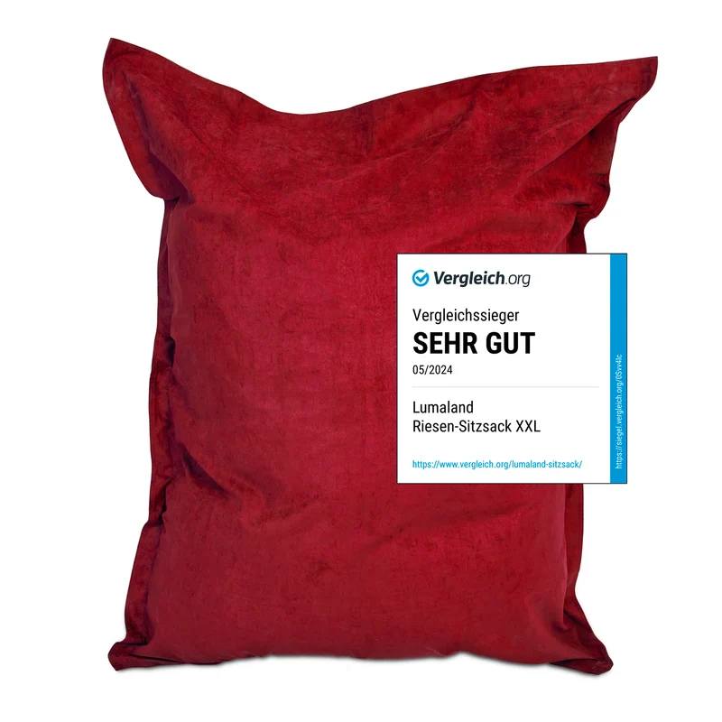 XXL Microvelours Sitzsack (380 L) - indoor - Rot