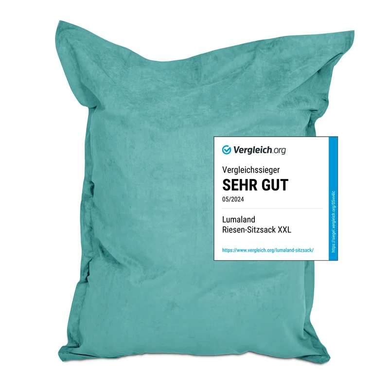 XXL Microvelours Sitzsack (380L) - indoor - Türkis