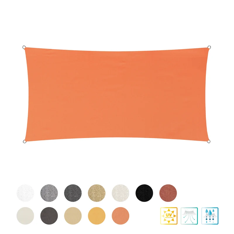 Sonnensegel Polyester - Rechteck 2 x 4 Meter - Orange