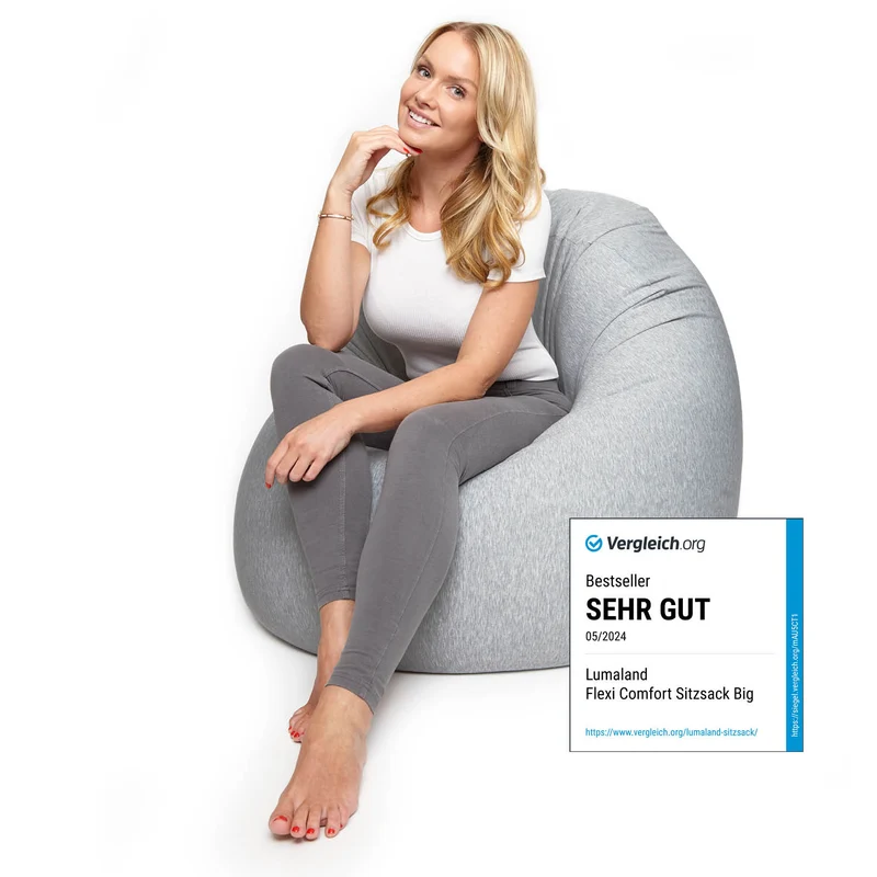 Flexi Comfort Sitzsack (320 L) - indoor - Hellgrau