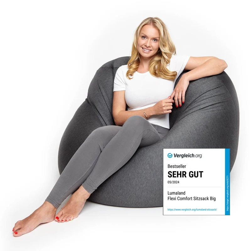 Flexi Comfort Sitzsack (380 L) - indoor - Dunkelgrau