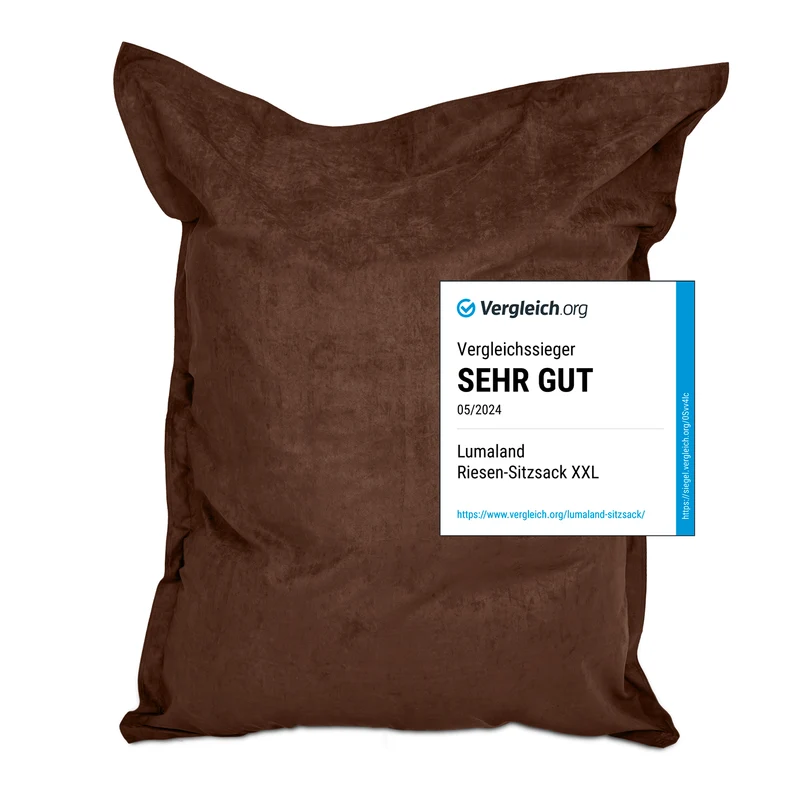 XXL Microvelours Sitzsack (380 L) - indoor - Braun
