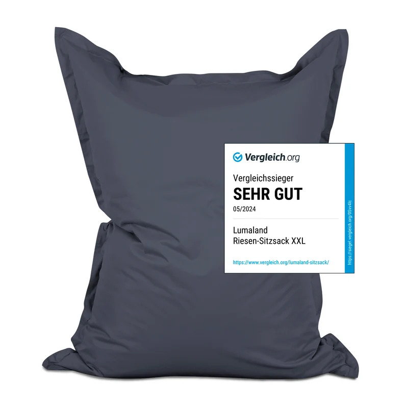 Sitzsack Classic XXL (380 L) - indoor & outdoor - Stahlgrau