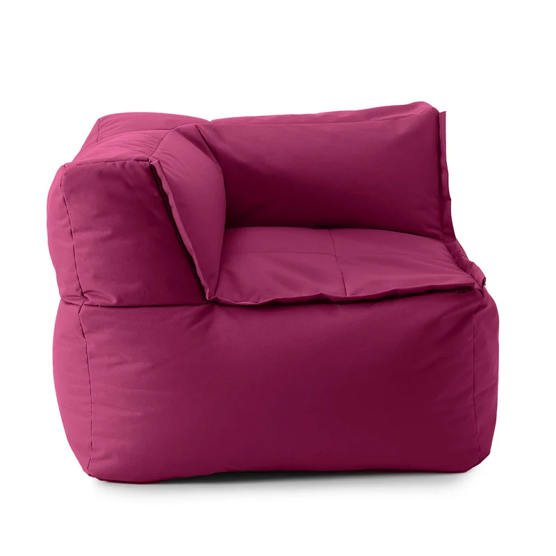 Sitzsack-Sofa Ecke (340 L) - Modulares System - indoor & outdoor - Rotwein
