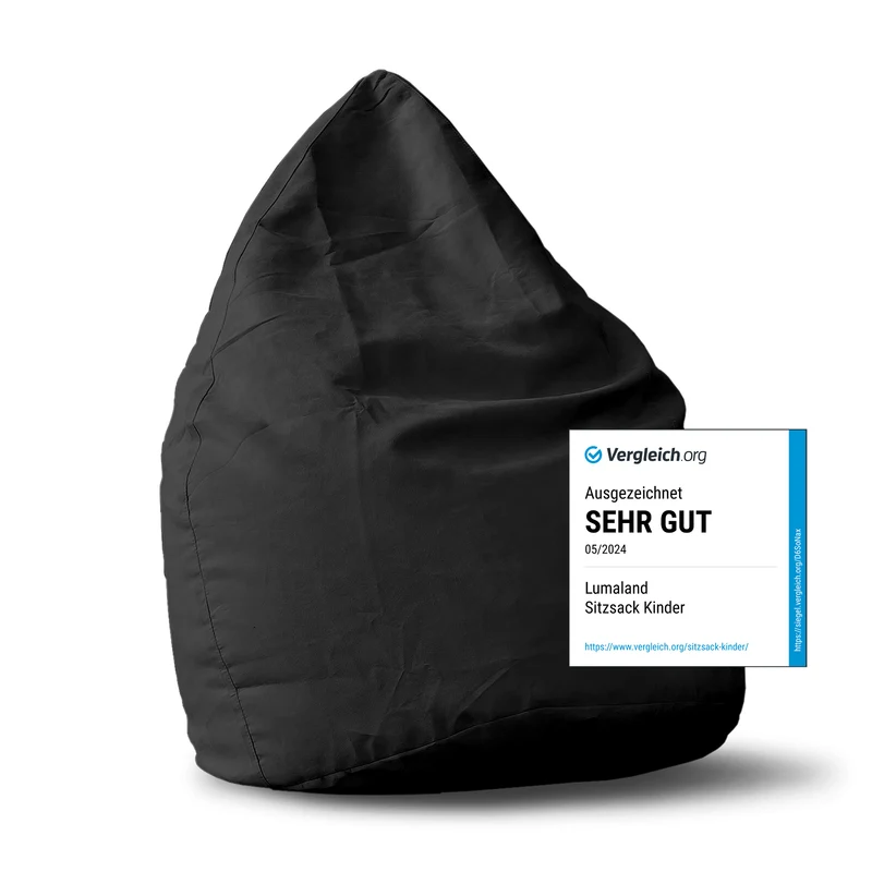 Luxury XL Sitzsack (120 L) - indoor - Schwarz