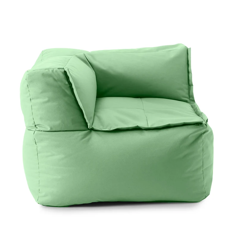 Sitzsack-Sofa Ecke (340 L) - Modulares System - indoor & outdoor - Pastell Grün