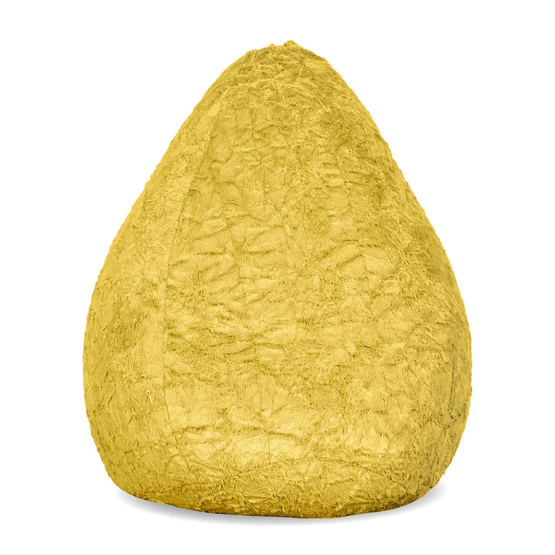 Luxury Fluffy Sitzsack (120 L) - indoor - Gelb