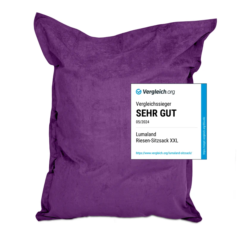 XXL Microvelours Sitzsack (380 L) - indoor - Lila