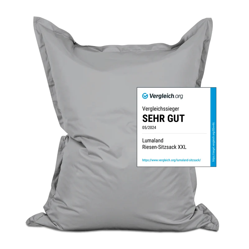 Sitzsack Classic XXL (380 L) - indoor & outdoor - Silbergrau
