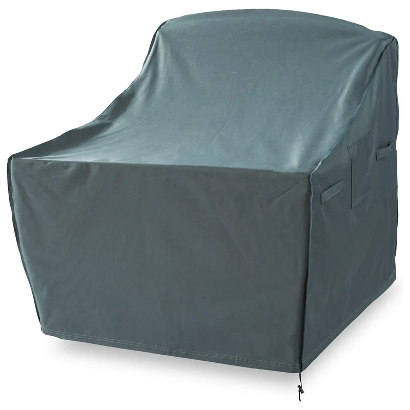 Abdeckung für gestapelte Patio Stühle - 85 x 65 x 80/119 cm - Grün/Grau