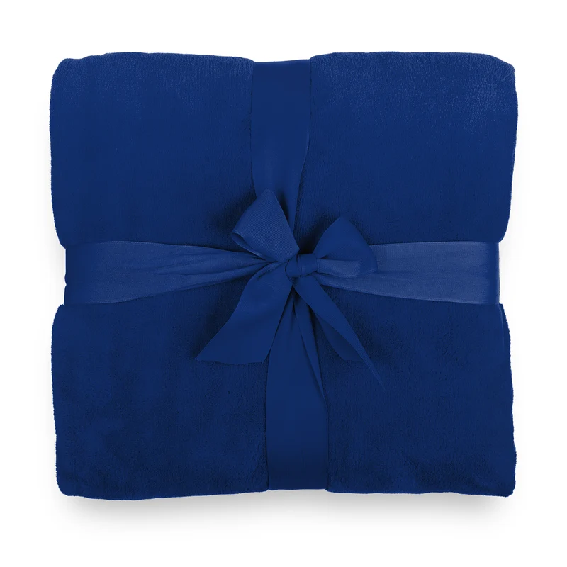 Kuscheldecke - 220x240cm - Sofadecke & Tagesdecke - Blau