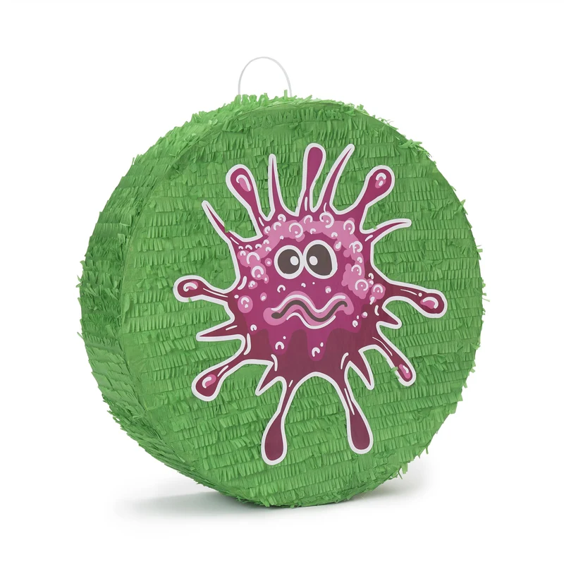 Pinata Set zum Befüllen inkl. Schläger & Augenbinde "Beat The Virus"