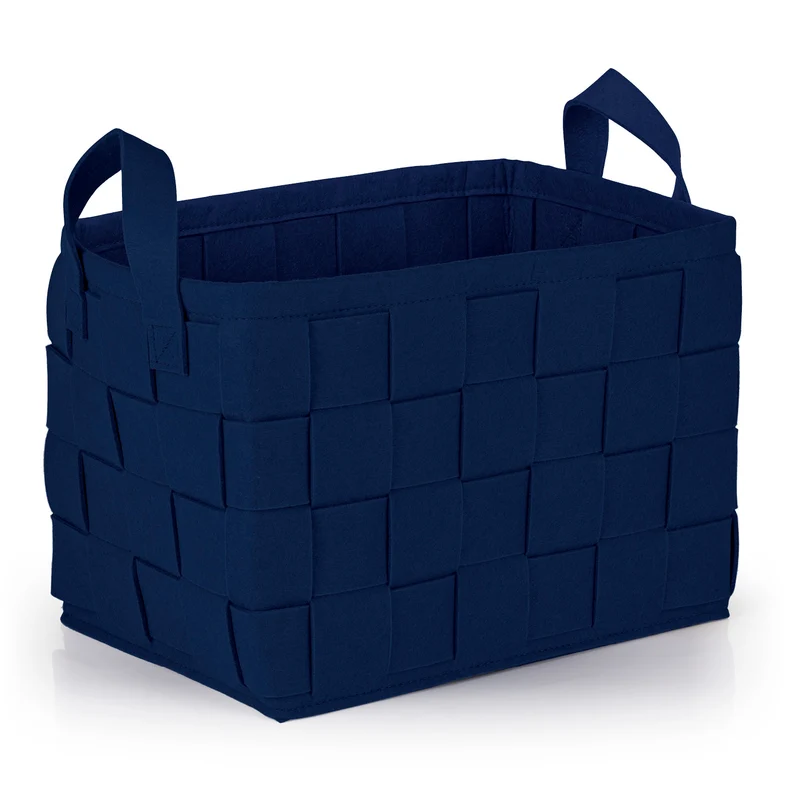Filz-Aufbewahrungstasche M - 35 x 25 x 25 cm - Dunkelblau