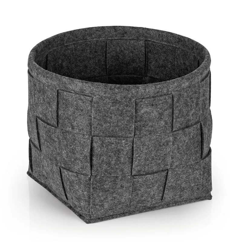 Filz-Aufbewahrungskorb S - 24 x 24 x 24 cm - Dunkelgrau