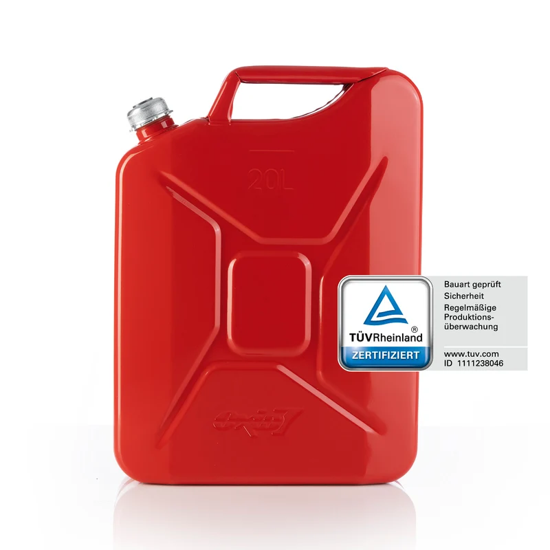 Metall-Kraftstoffkanister mit Schraubverschluss - 20 Liter - Rot