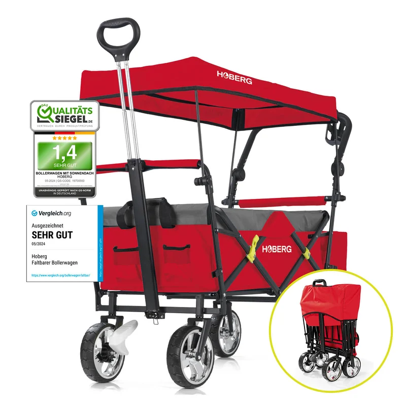 Faltbarer Bollerwagen - Rot