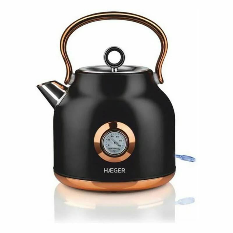 Wasserkocher und Wasserkocher Haeger EK-22B.024A Schwarz Edelstahl 2200 W 1,7 L