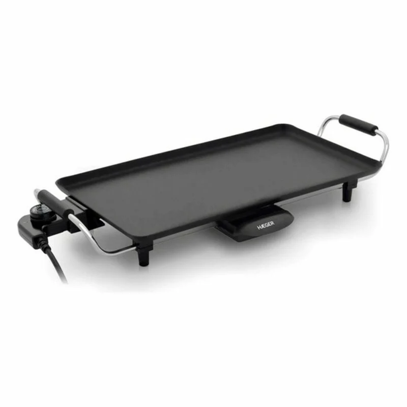 Flache Grillplatte Haeger GR-200.010A Schwarz 2000 W