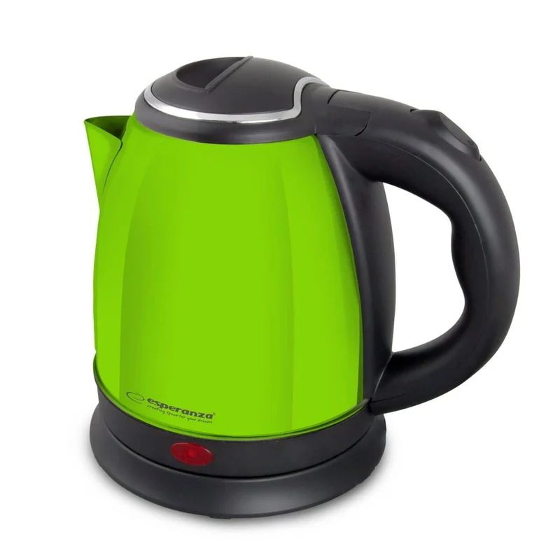 Wasserkocher Esperanza EKK128G Schwarz Grün Edelstahl Kunststoff 1350 W 1 L