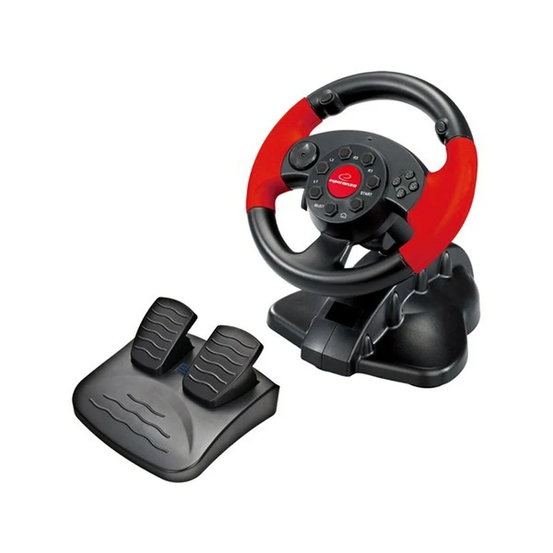 Rennlenkrad Esperanza EG103 Pedale Schwarz Rot PC PlayStation 3 PlayStation 2