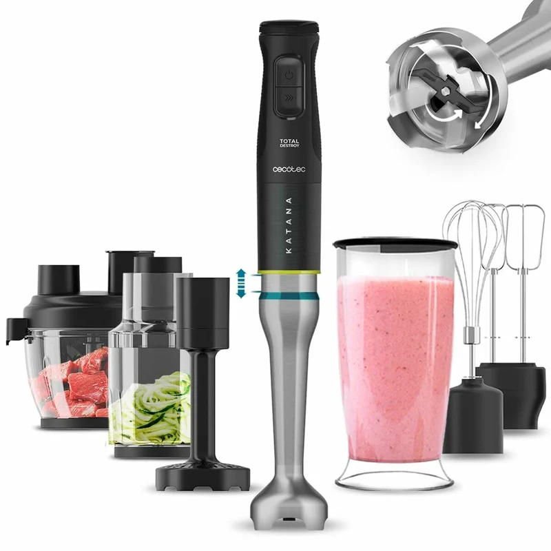 Handmixer Cecotec Katana 15 TotalDestroy Full B Screen Schwarz 1500 W