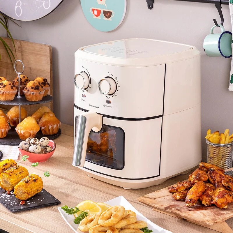 Luftfritteuse InnovaGoods Vynner Pro 6500 Creme 1700 W 6,5 L Edelstahl