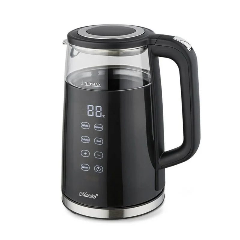 Wasserkocher Feel Maestro MR-049 Schwarz Transparent Kristall Borosilikatglas 2200 W 1,7 L