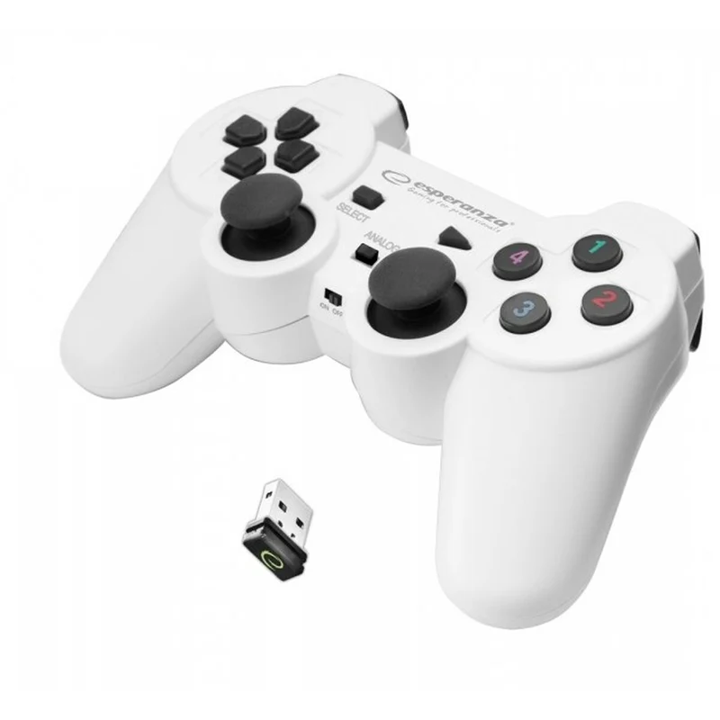 Kabelloser Gaming-Controller Esperanza Gladiator GX600 USB 2.0 Weiß PC PlayStation 3