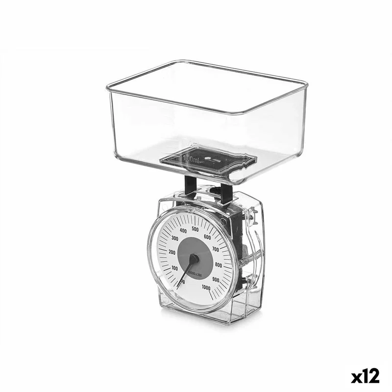 Küchenwaage 1 kg Transparent 400 ml 11,5 x 6 x 8,7 cm (12 Einheiten)