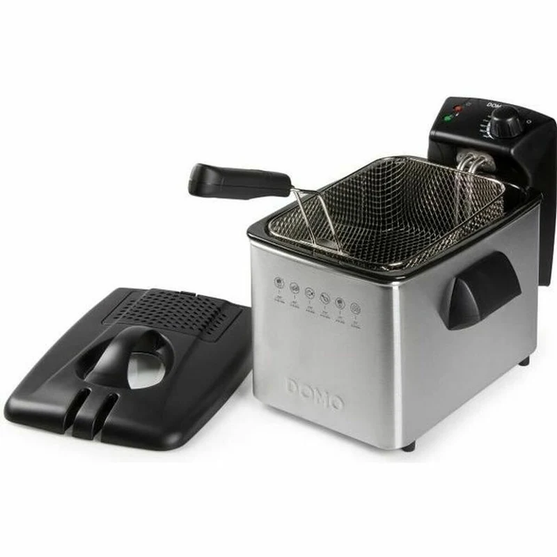 Fritteuse DOMO DO465FR 4 L 3000 W Silber Stahl