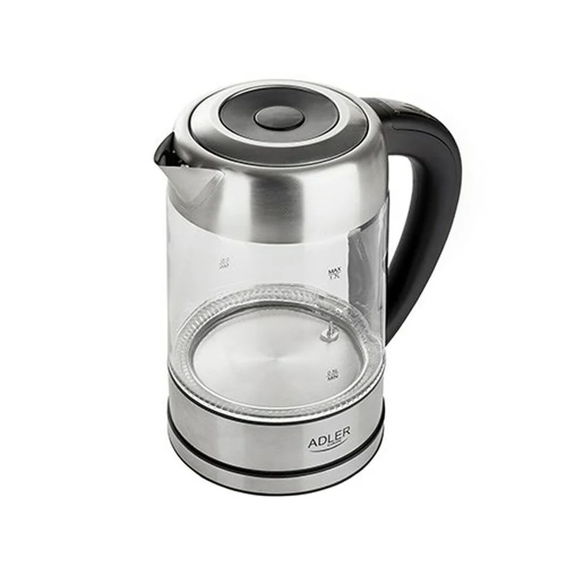 Wasserkocher Adler AD 1247 Kristall Stahl Grau Glas 2200 W 1,7 L