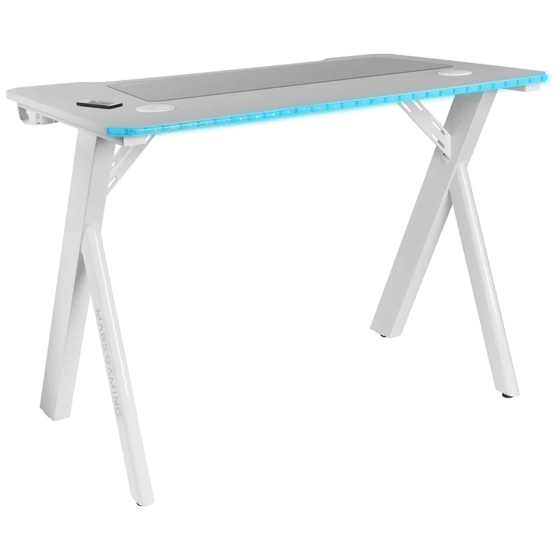 Schreibtisch Mars Gaming MGD100RGBW Weißer Stahl 100 x 60 cm