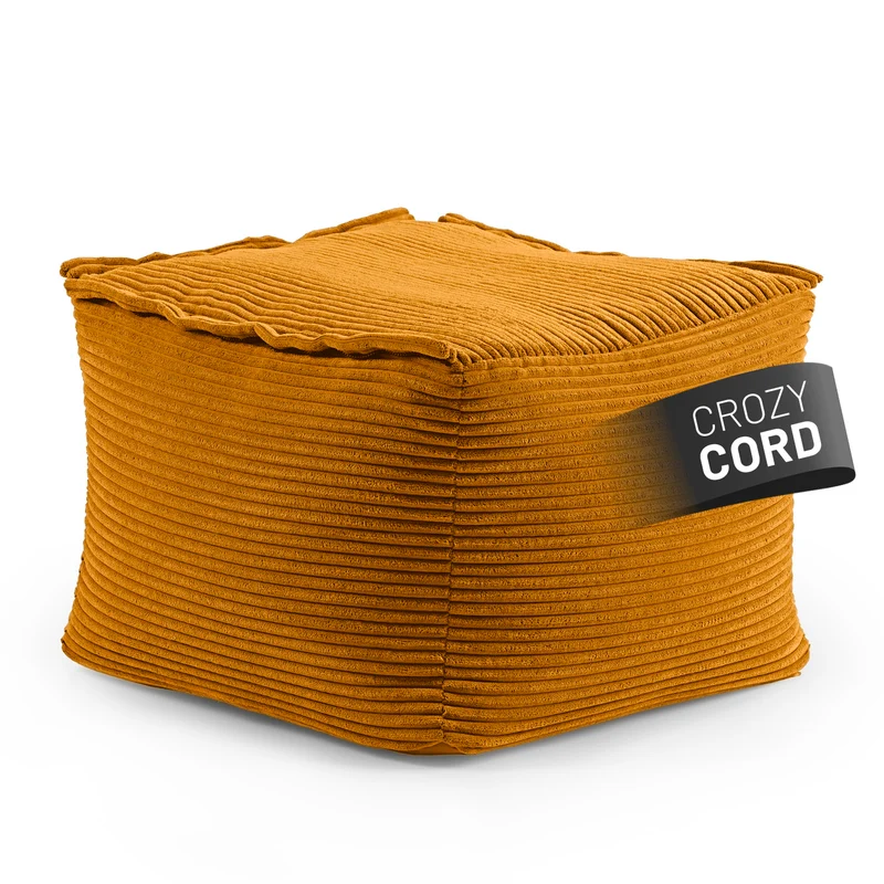Modularer Hocker aus der LUMALAND Cord-Reihe - 140 L - 54 x 54 x 40 cm - Senfgelb