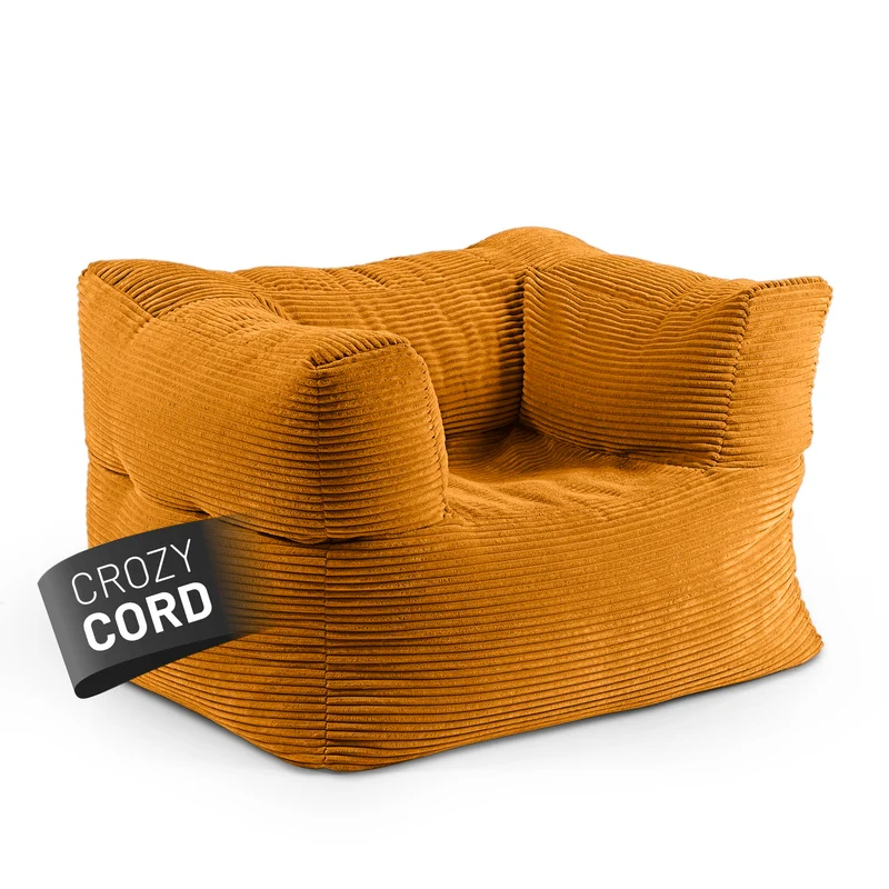 Modularer Sessel aus der LUMALAND Cord-Reihe - 400 L - 96 x 72 x 70 cm - Senfgelb