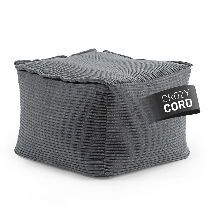 Modularer Hocker aus der LUMALAND Cord-Reihe - 140 L - 54 x 54 x 40 cm - Grau