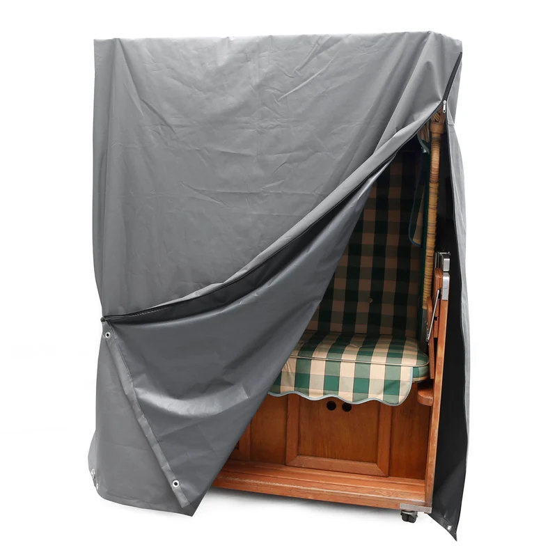 Strandkorb Schutzhülle L/XL - 140 x 100 x 165/140 cm - grau