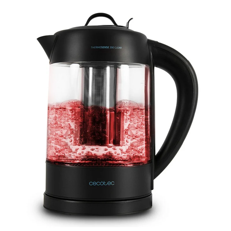 Wasserkocher und Wasserkocher Cecotec ThermoSense 390 Clear 2200 W 1,7 L Schwarz Edelstahl 2200 W 1850-2200 W 1,7 L