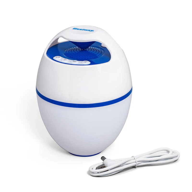 Schwimmender kabelloser Lautsprecher mit LED Bestway Weiß 6 W