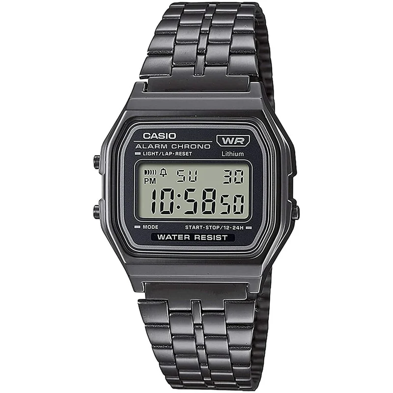Unisex-Uhr Casio A158WETB-1AEF Vintage Grau Multifunktion