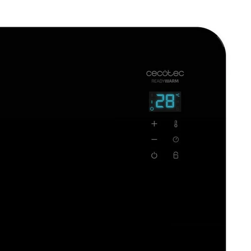 Elektrischer Konvektionsheizer Cecotec Ready Warm 6670 Crystal Connection 1000W WIFI Schwarz 1000 W