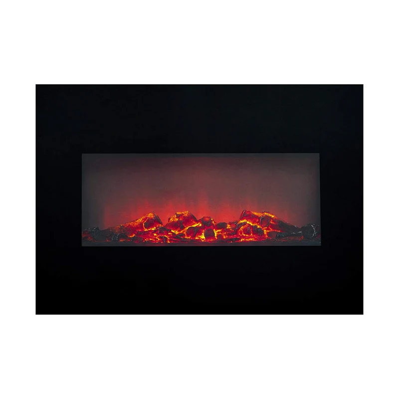 Dekorativer Elektrokamin Classic Fire Memphis Schwarz 1800W 66x13x46cm