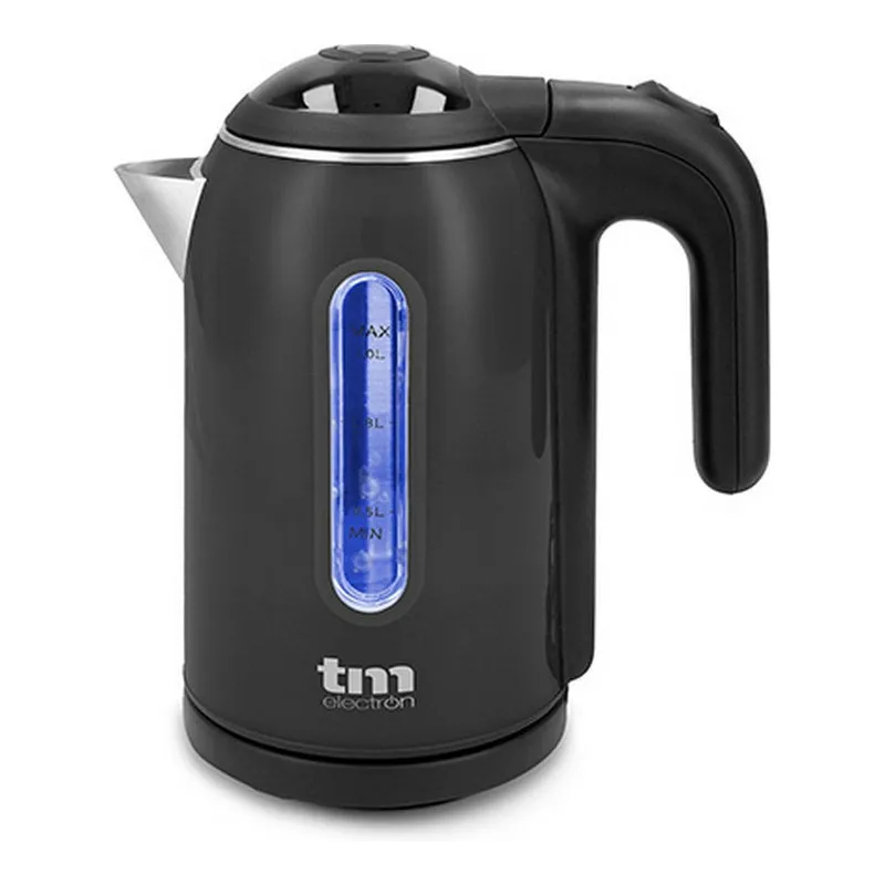 Wasserkocher mit LED-Licht TM Electron Edelstahl Graphit