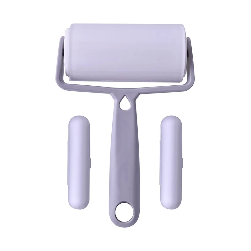 Auswaschbares Fusselroller-Set, 3-teilig, Hauptroller 18x12x4,5cm, Mini-Streifen 7x1,5x1,5cm