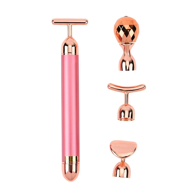 4-in-1 Beauty Bar Gesichtsmassagegerät - Größe: 15x3.8cm, weiß