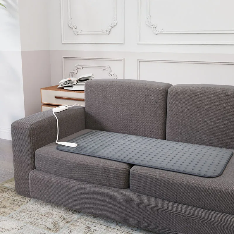 Elektrisches Wärme-Decke- Für Entspannung und Schmerzlinderung, 3 Heizstufen, hypoallergen, waschbar, 2-Stunden-Timer, 2m Kabel, Grau, 84 x 40 cm