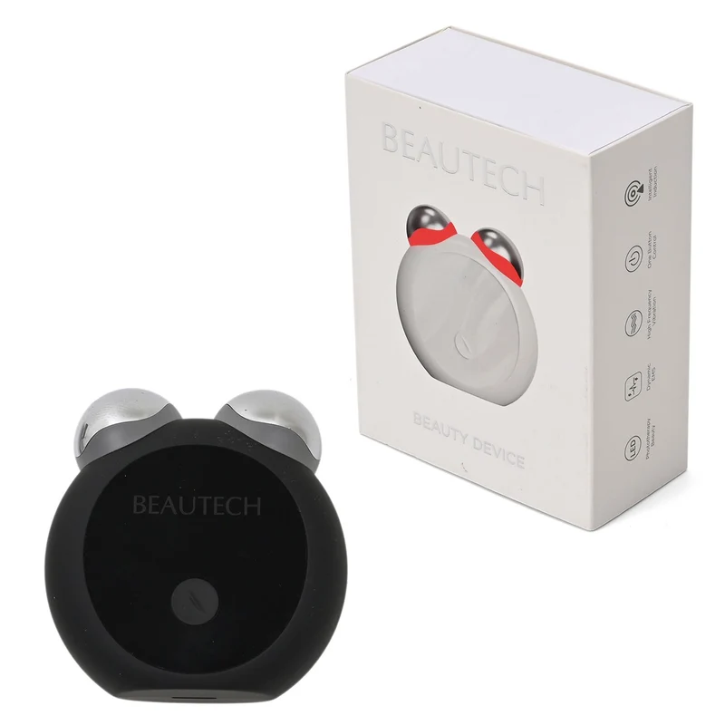 BEAUTECH - Mini-Gesichtsmassager, EMS-Technologie, PC-Material, 27.7x47x177 mm, Weiß Matt