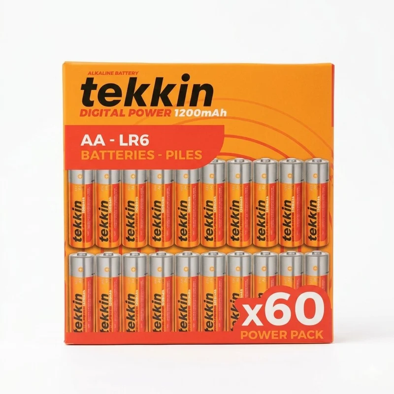 Tekkin Digital Power Alkaline Batterien AA LR06, 60er Set