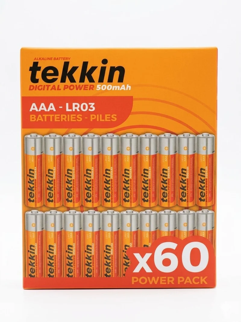Tekkin Digital Power Alkaline Batterien AAA LR03, 60er Set