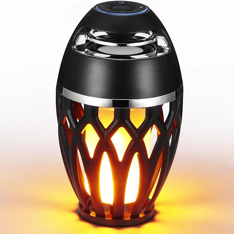 Kabelloser Bluetooth-Lautsprecher mit LED-Flammeneffekt